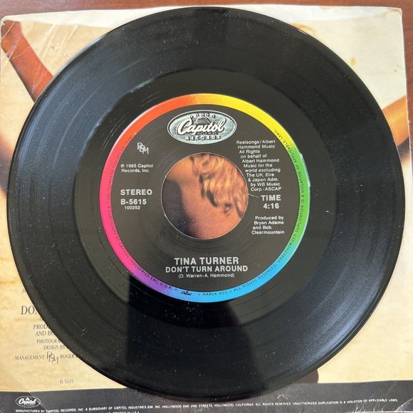 TINA TURNER Typical Male 45 7" R&B SOUL Record Vinyl Records Capitol 1986 - Picture 4 of 5